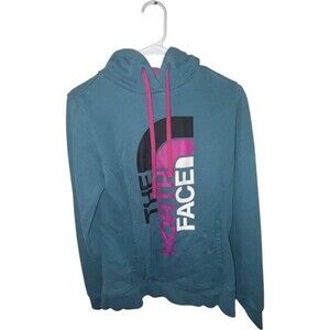 The North Face Women's Hoodie - Teal with Pink Accents